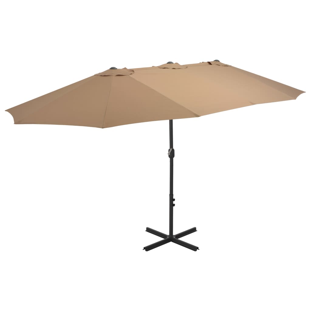 Outdoor Parasol with Aluminium Pole 460x270 cm Taupe - Millennium Furniture