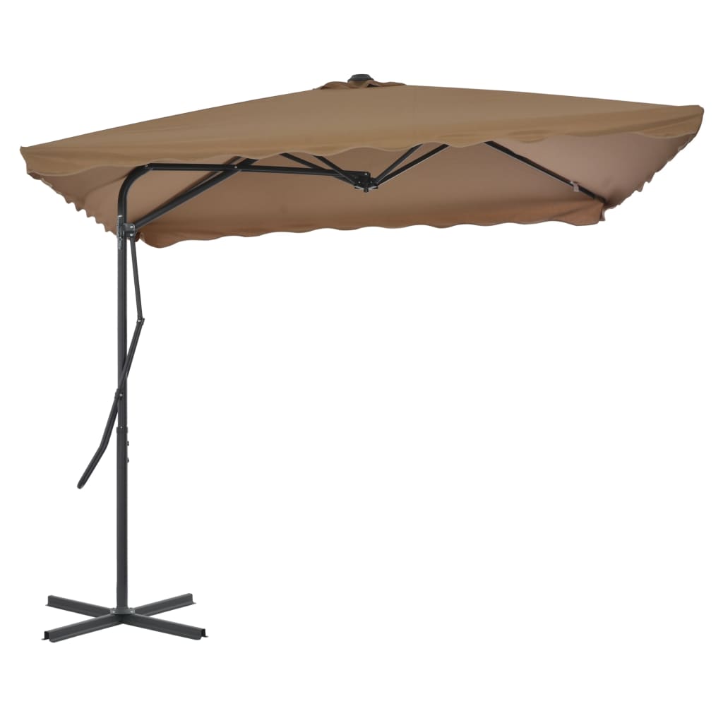 Outdoor Parasol with Steel Pole 250x250 cm Taupe - Style and Chic