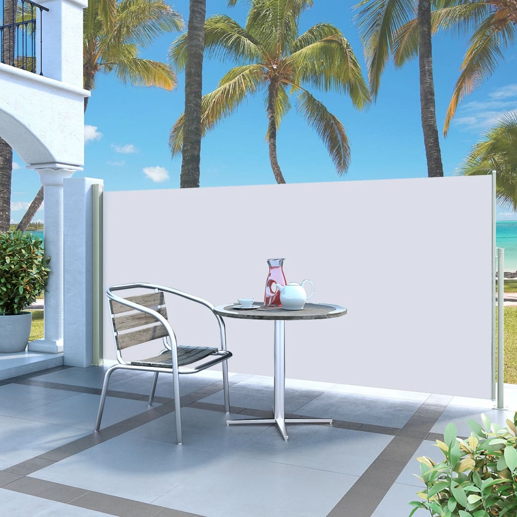 Retractable Side Awning 140 x 300 cm Cream - Unbeatable Bargains