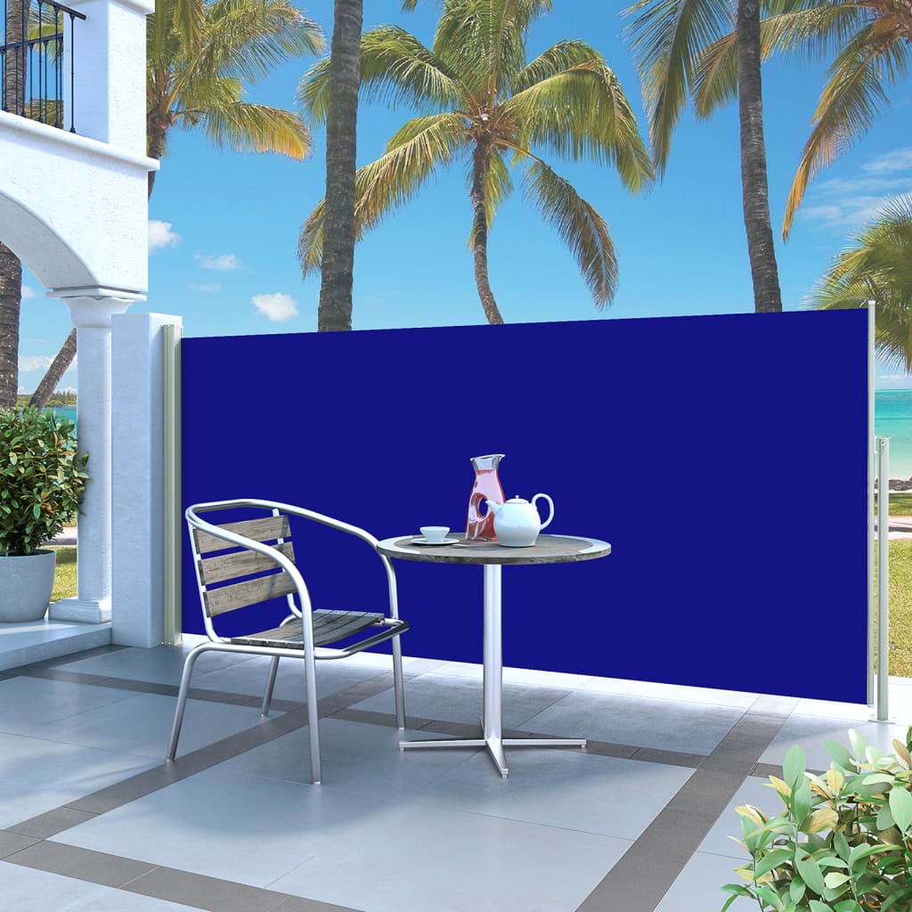Retractable Side Awning 140 x 300 cm Blue - Tyrell & Tyrell