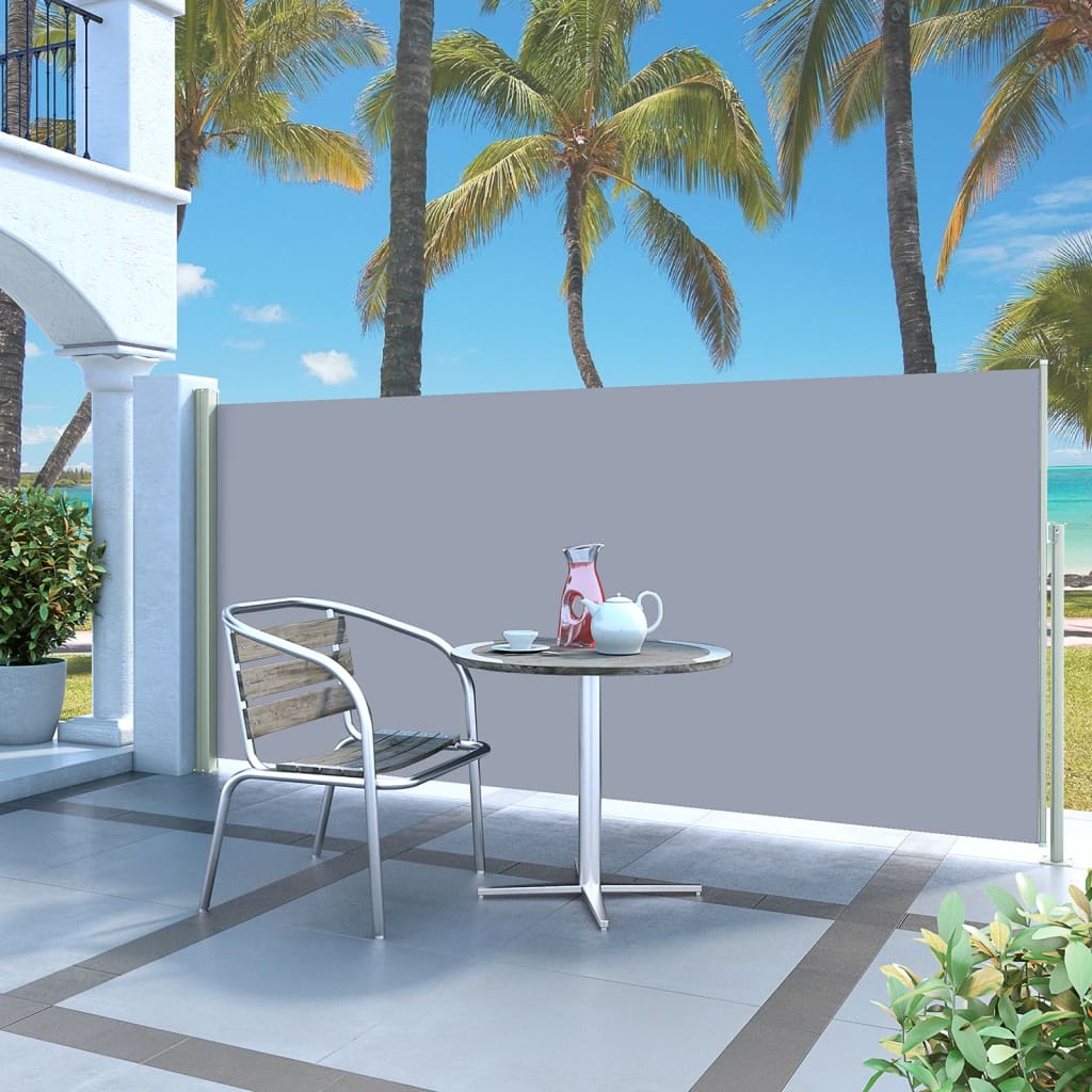 Retractable Side Awning 140 x 300 cm Grey - Decor Base