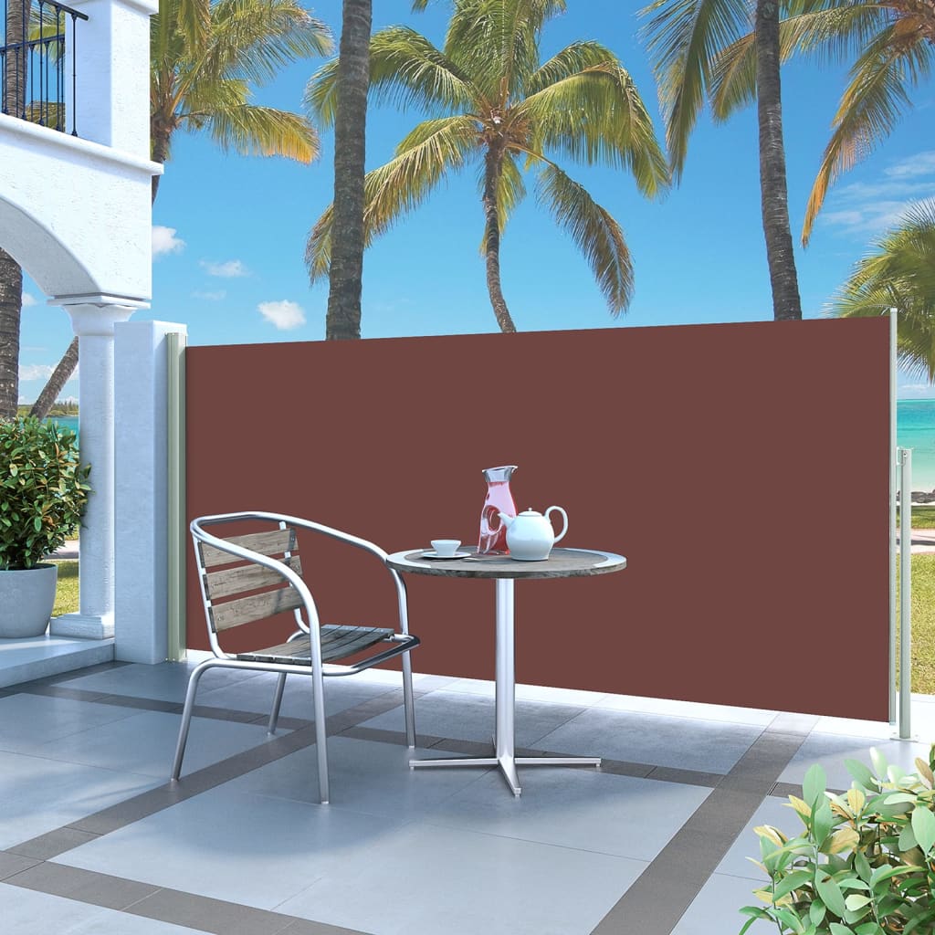 Retractable Side Awning 140 x 300 cm Brown - Direct Imports