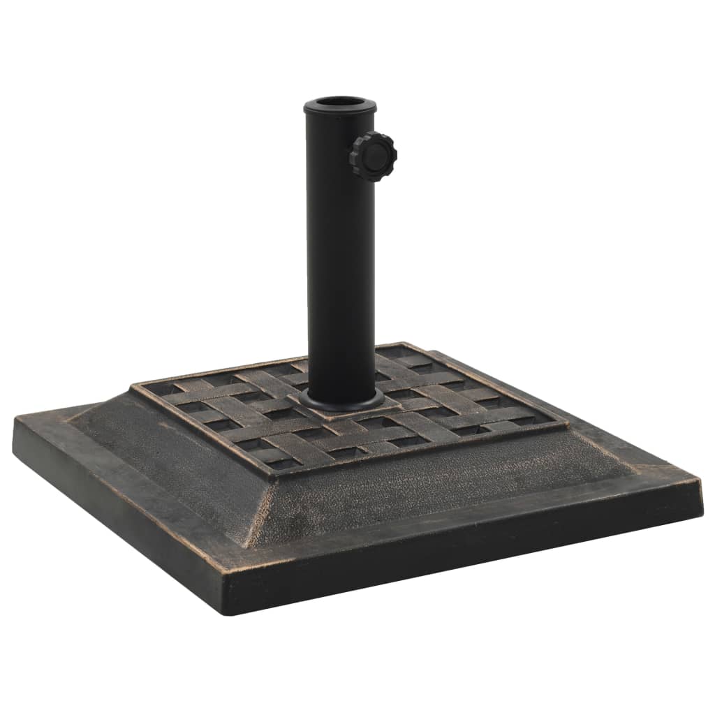 Parasol Base Square Polyresin 12 kg Bronze - Unbeatable Bargains