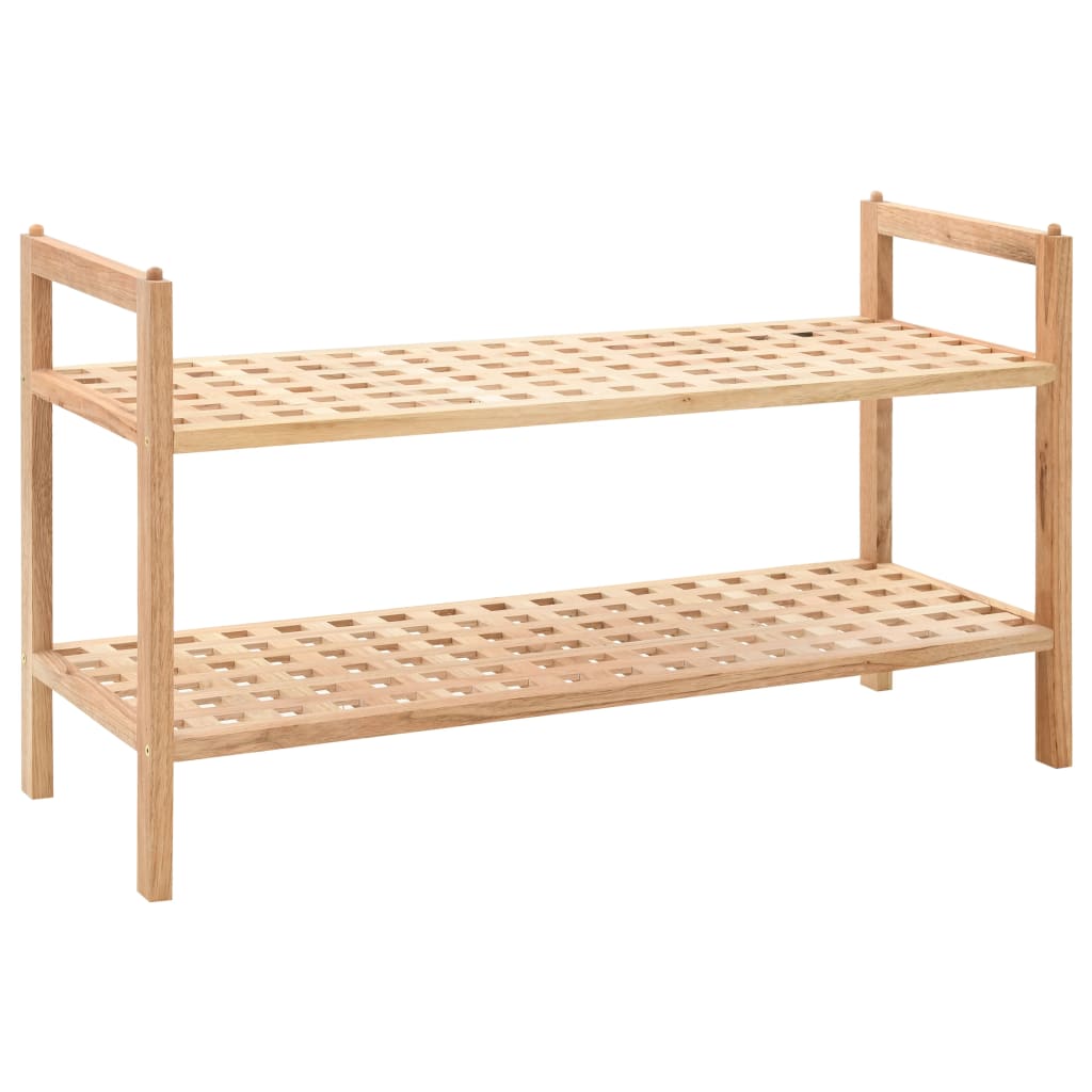 Shoe Rack Solid Walnut Wood 69x26x40 cm - Style and Chic
