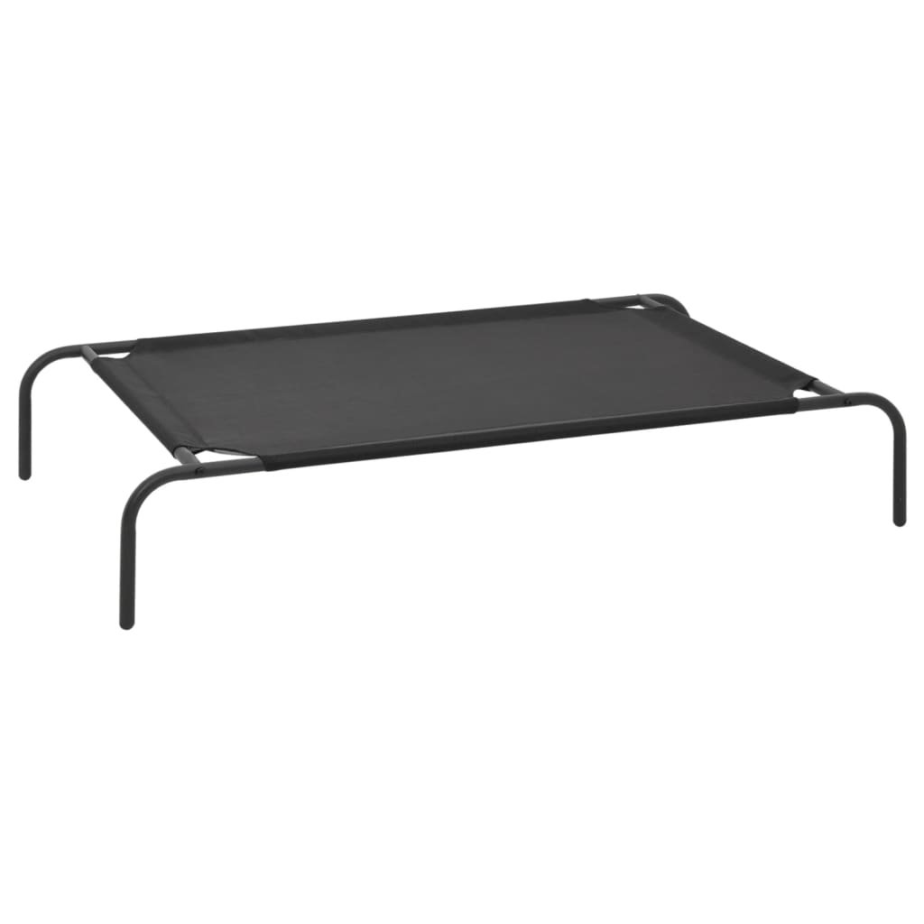 Elevated Dog Bed Black L Textilene - Design Hut