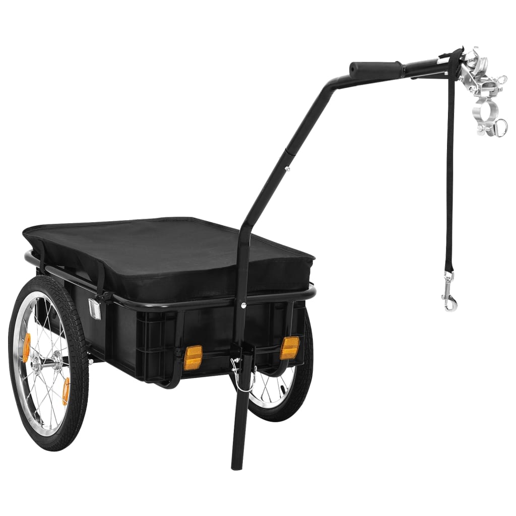 Bike Trailer/Hand Wagon 155x60x83 cm Steel Black - Millennium Furniture