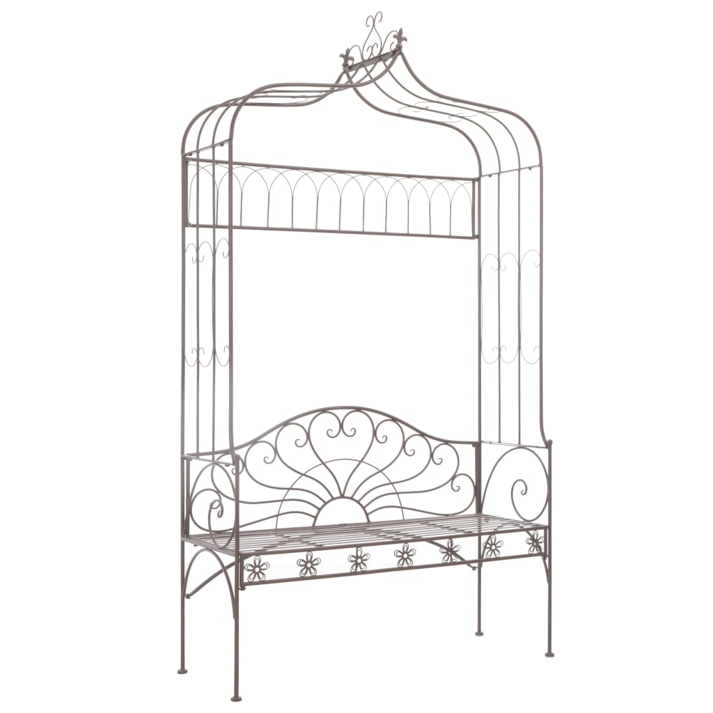 Garden Bench 122 cm Iron Antique Brown - Discount Dealers
