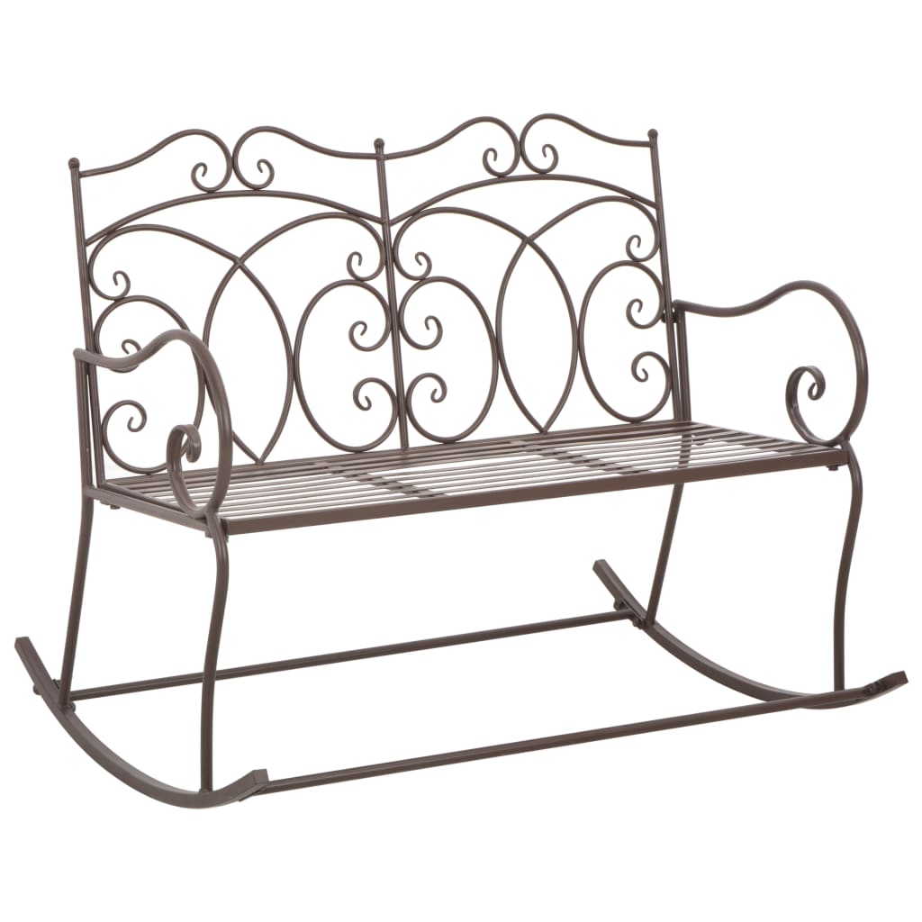 Garden Bench 104 cm Iron Antique Brown - Discount Dealers