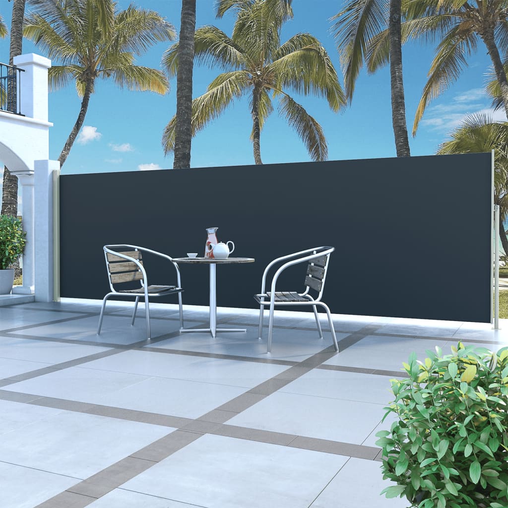 Retractable Side Awning 160 x 500 cm Black - Millennium Furniture