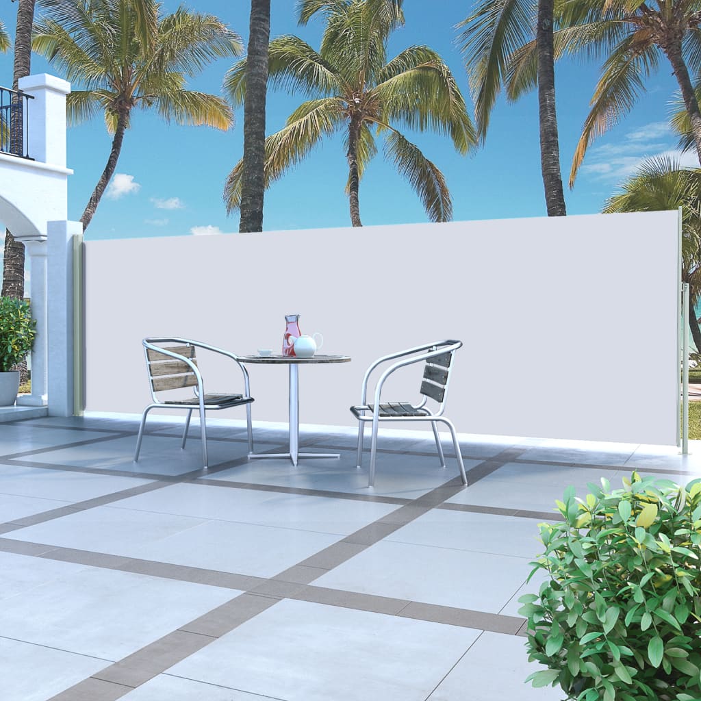 Retractable Side Awning 160 x 500 cm Cream - Discount Dealers
