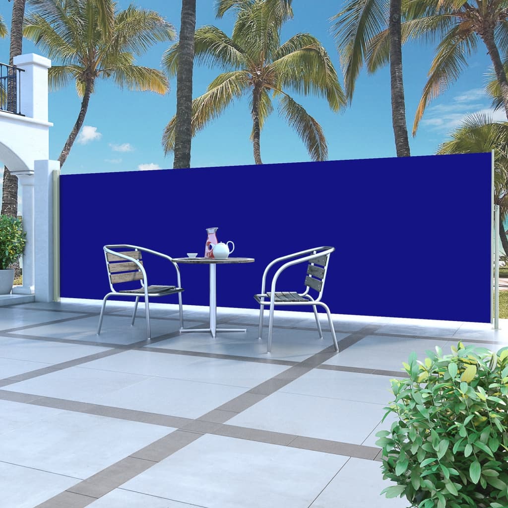 Retractable Side Awning 160 x 500 cm Blue - All Things Good