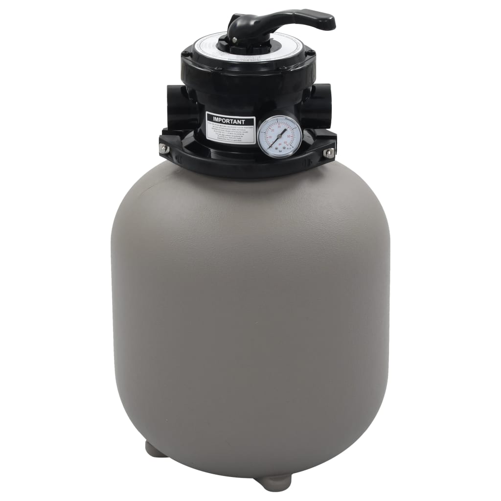 Pool Sand Filter with 4 Position Valve Grey 350 mm - Direct Imports