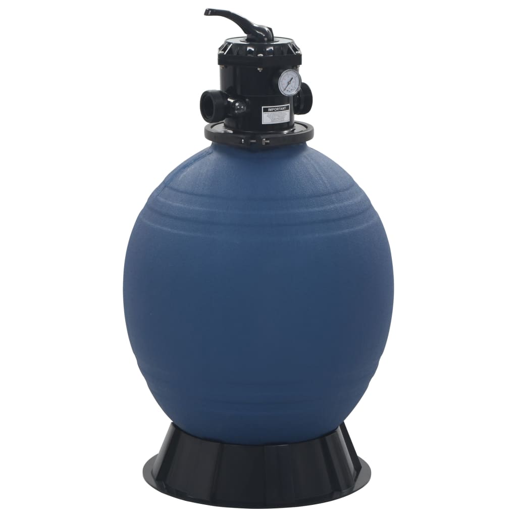 Pool Sand Filter with 6 Position Valve Blue 560 mm - Direct Imports