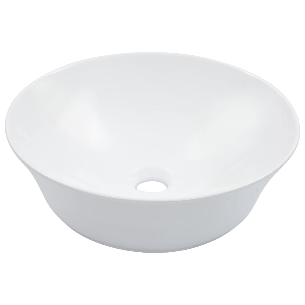 Wash Basin 41x12.5 cm Ceramic White - R and M Furniture