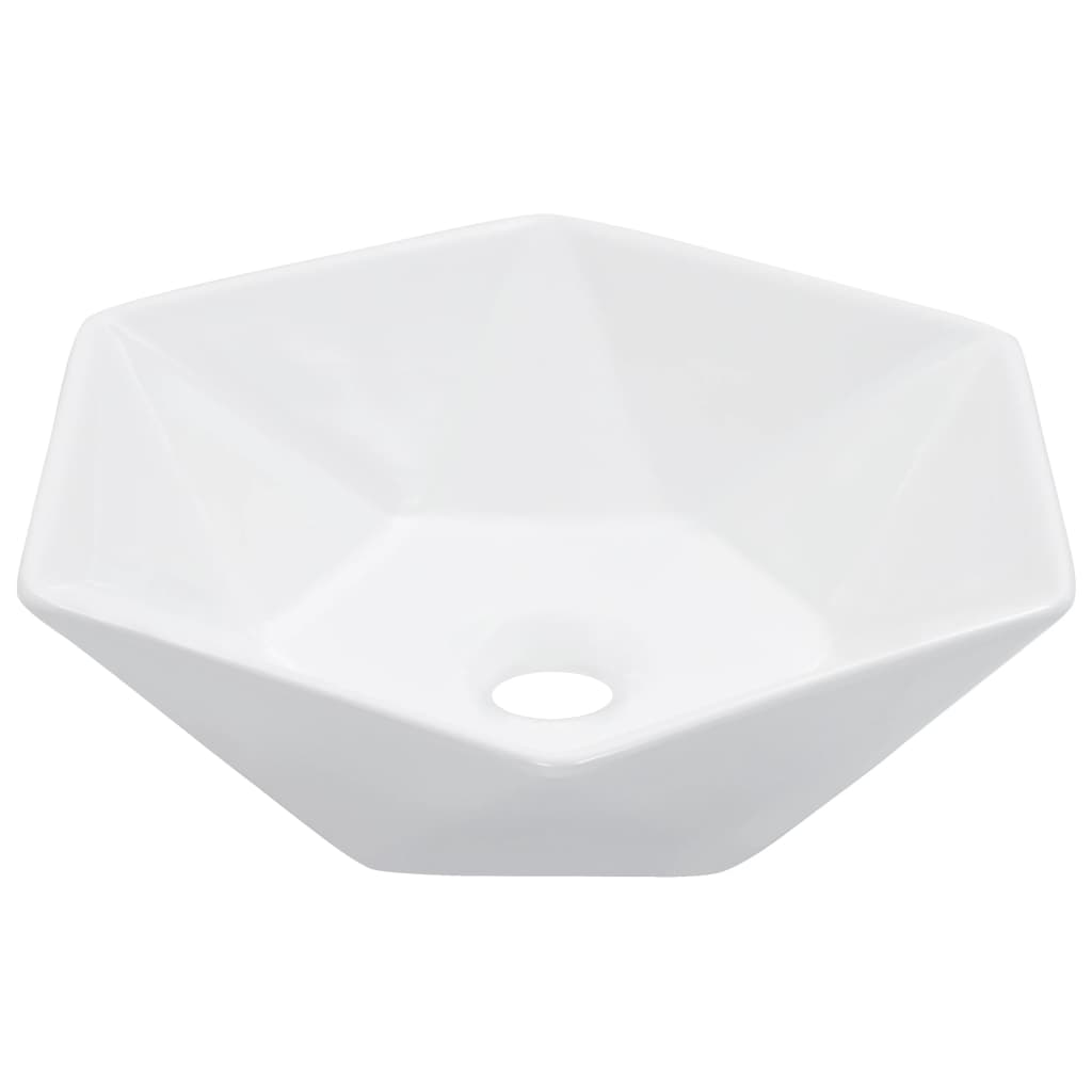 Wash Basin 41x36.5x12 cm Ceramic White - All Things Good