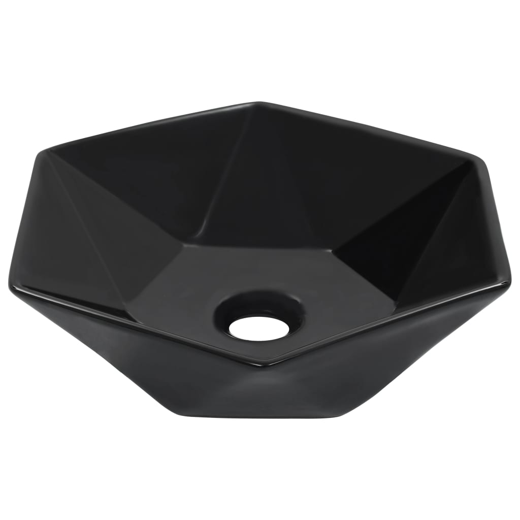 Wash Basin 41x36.5x12 cm Ceramic Black - Merlin Deals