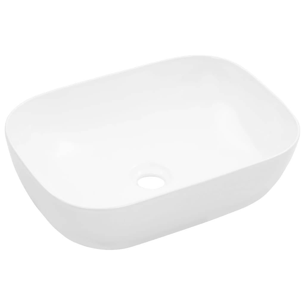 Wash Basin 45.5x32x13 cm Ceramic White - The Home Maker