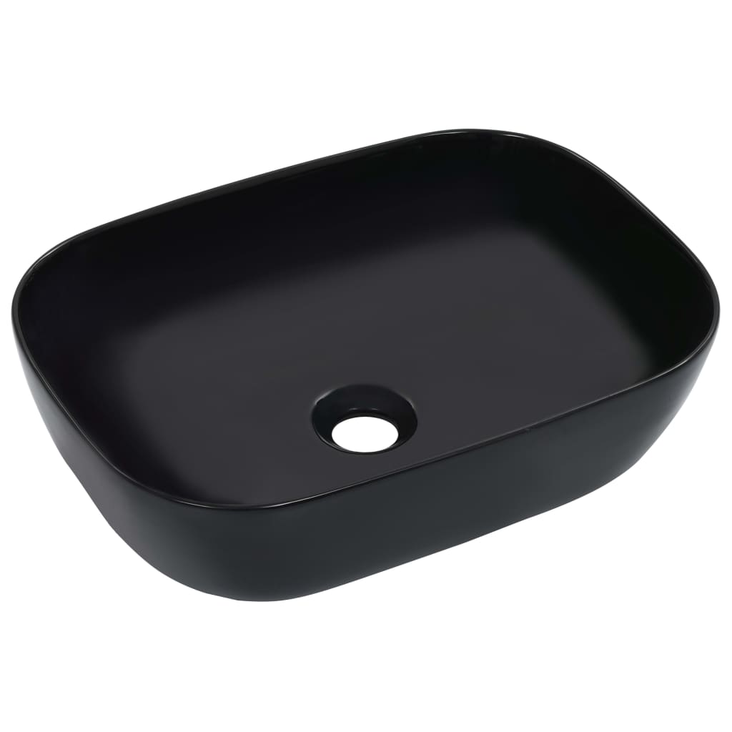 Wash Basin 45.5x32x13 cm Ceramic Black - Merkel Designers