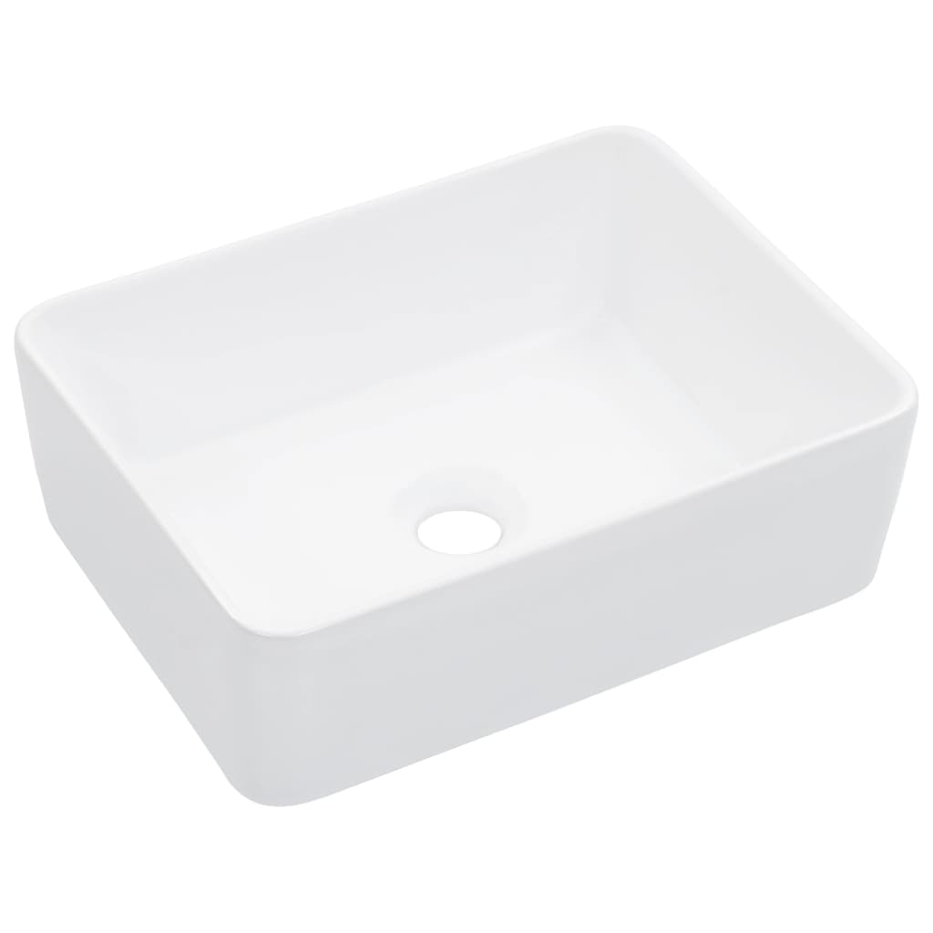 Wash Basin 40x30x13 cm Ceramic White - Design Hut