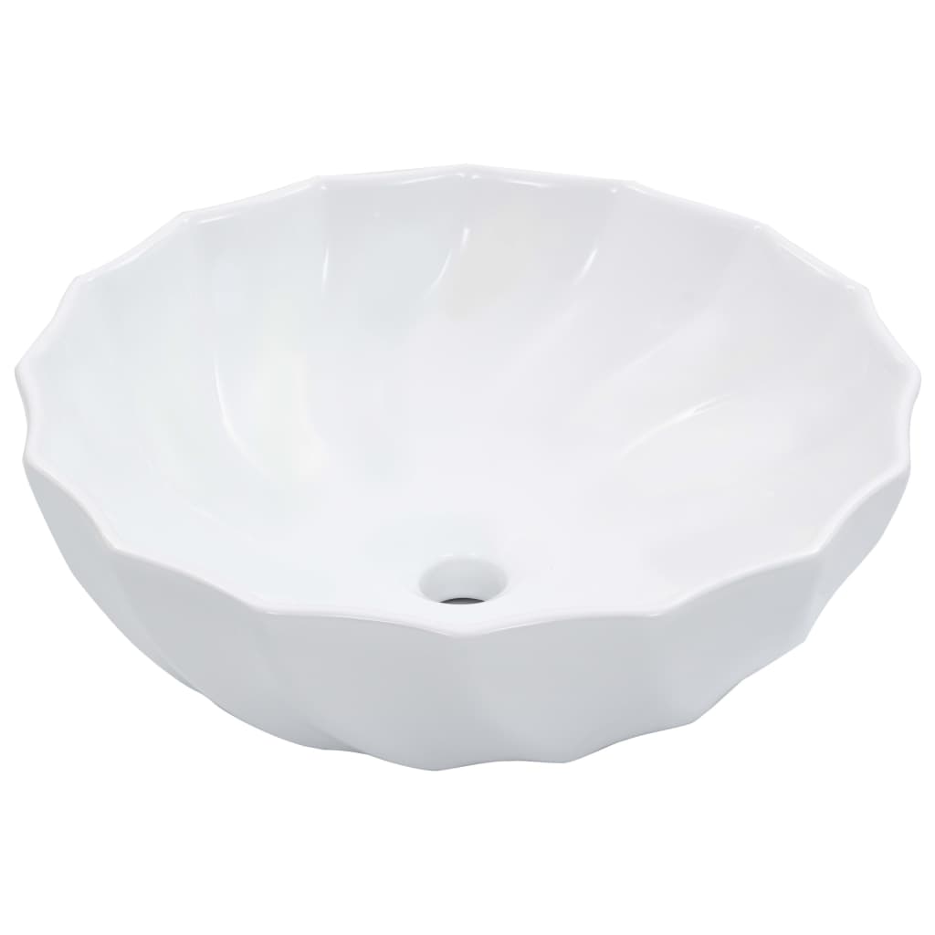 Wash Basin 46x17 cm Ceramic White - Sid & Sam