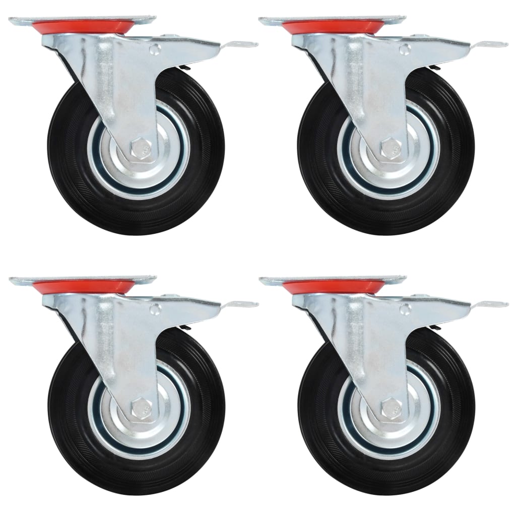 Swivel Casters with Double Brakes 4 pcs 125 mm - Millennium Furniture