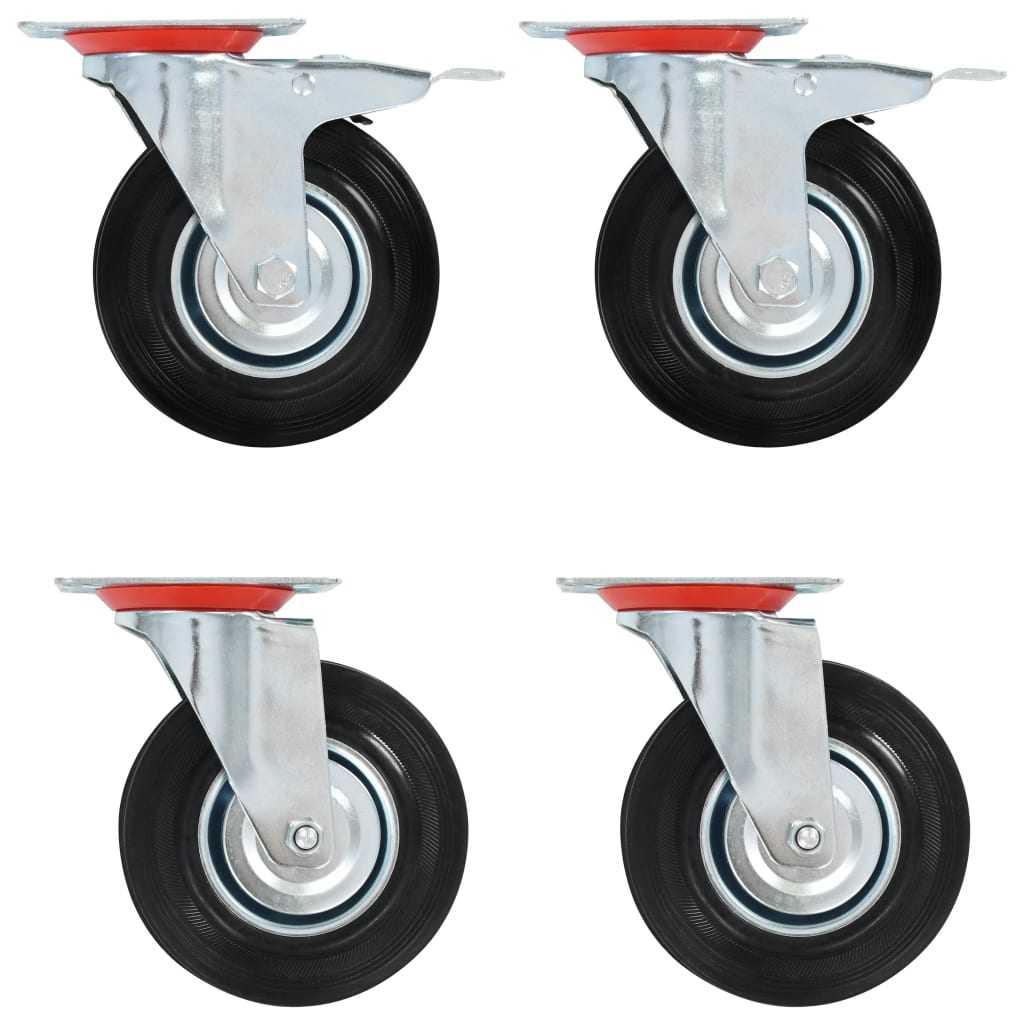 Swivel Casters 4 pcs 125 mm - Unbeatable Bargains