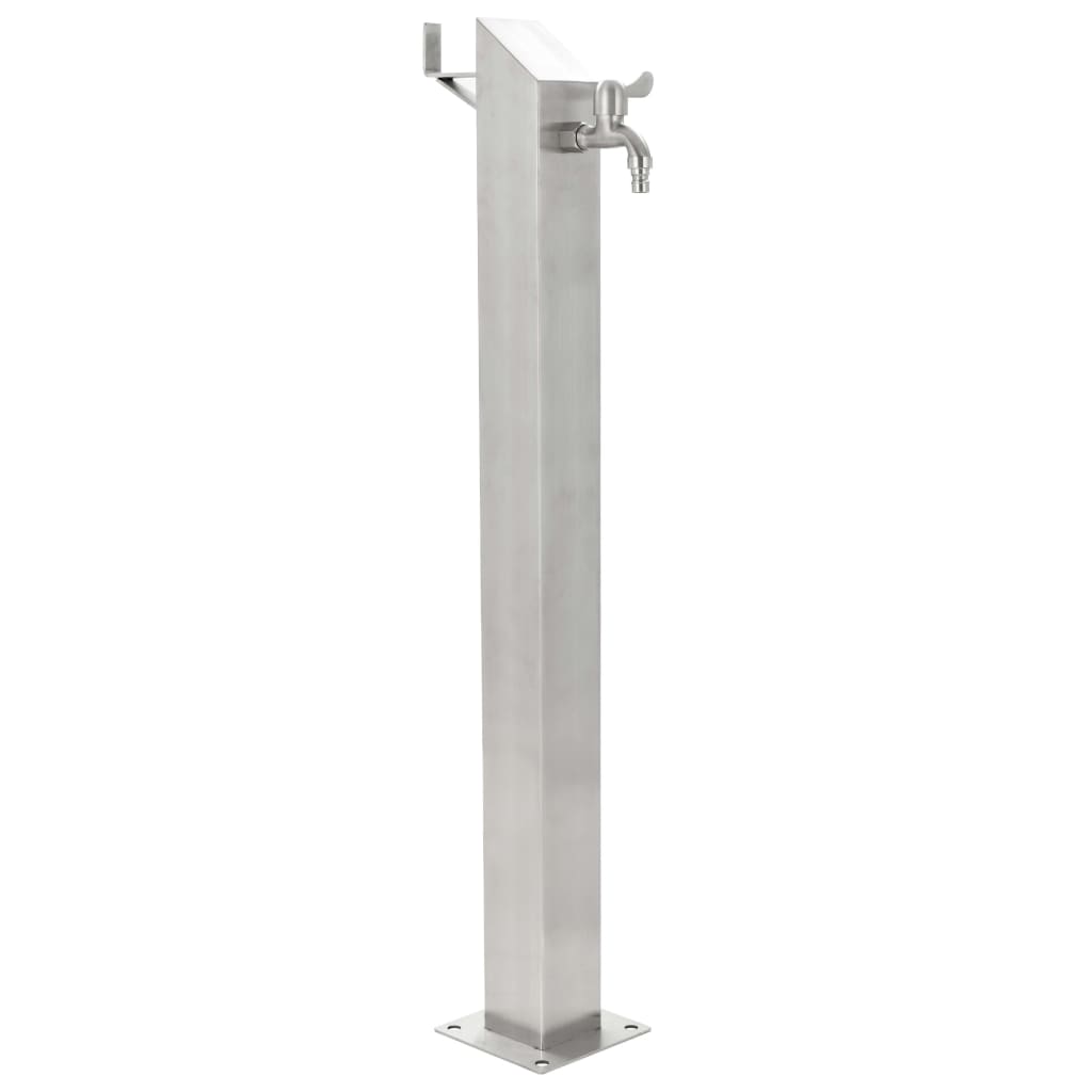 Garden Water Column Stainless Steel Square 95 cm - Decor Base