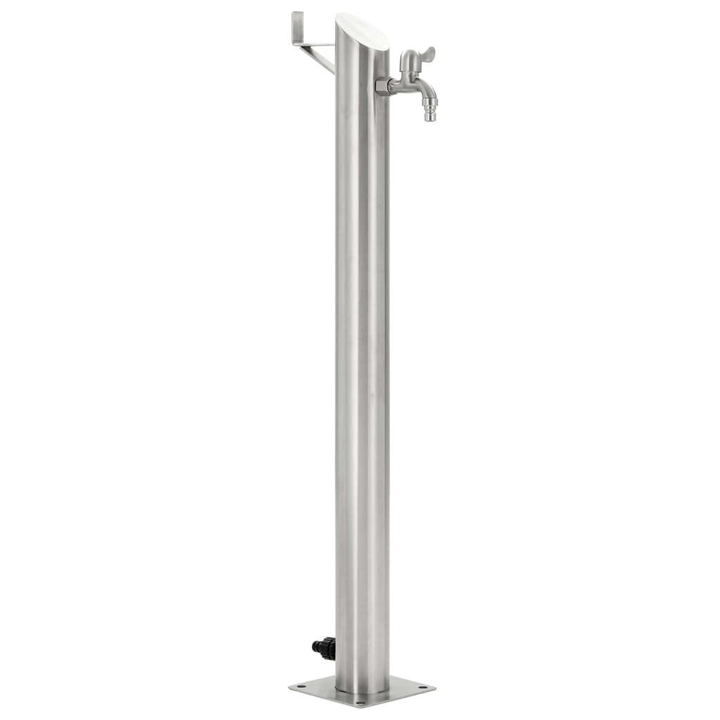 Garden Water Column Stainless Steel Round 95 cm - Design Hut