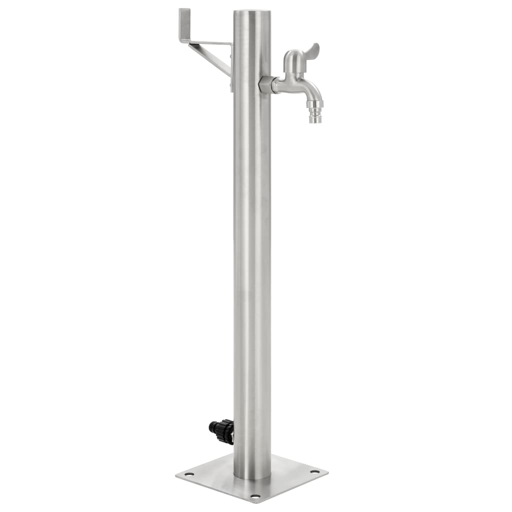 Garden Water Column Stainless Steel Round 65 cm - R and M Furniture