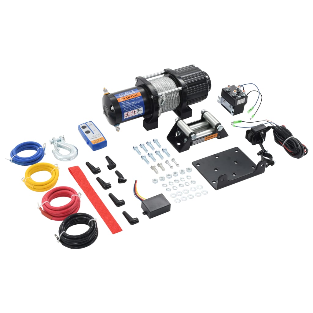 Electric Winch 12 V 4500 lbs 2040 kg with Remote Control - Merkel Designers