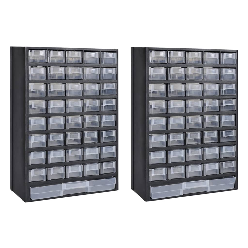 41-Drawer Storage Cabinet Tool Box 2 pcs Plastic - Casper Homes