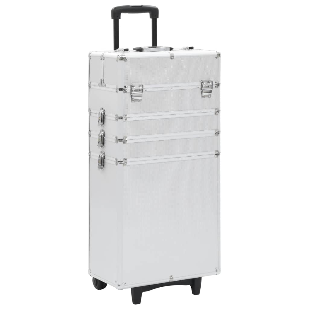 Make-up Trolley Aluminium Silver - Direct Imports