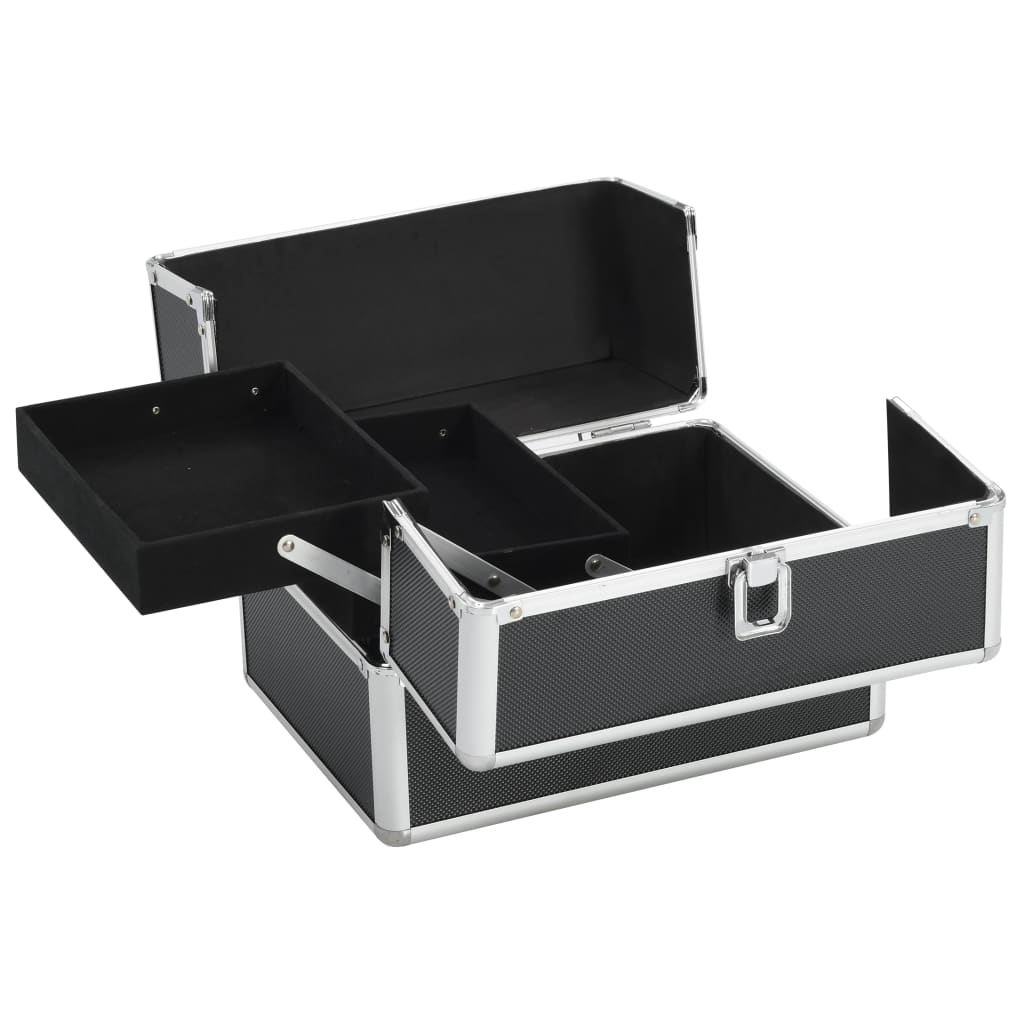 Make-up Case 22x30x21 cm Black Aluminium - Design Hut