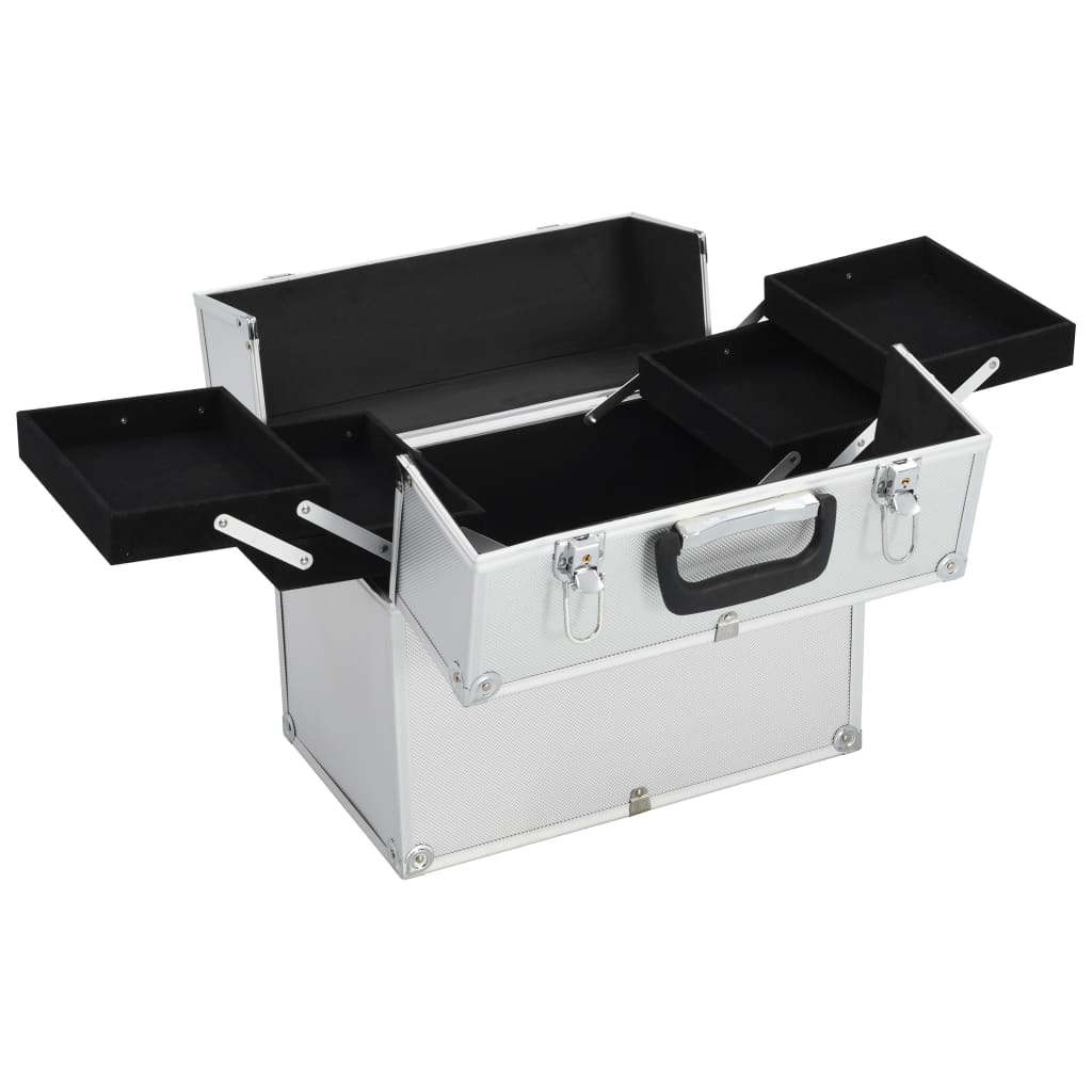 Make-up Case 37x24x35 cm Silver Aluminium - Design Hut