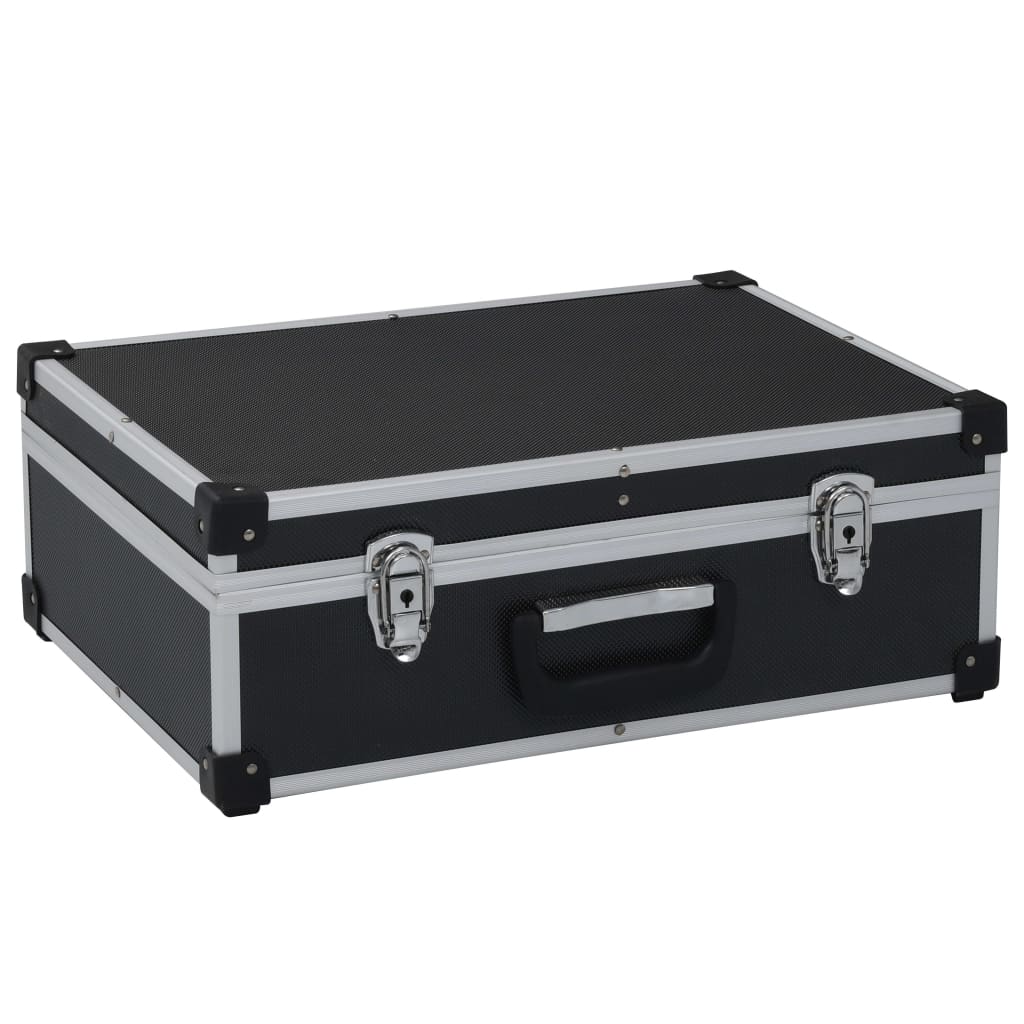 Tool Suitcase 46x33x16 cm Black Aluminium - Merkel Designers