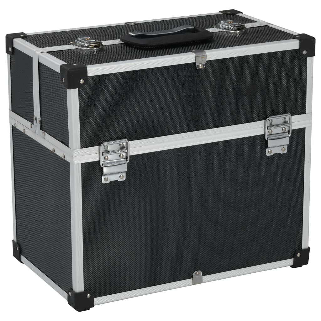 Tool Case 38x22.5x34 cm Black Aluminum - All Things Good