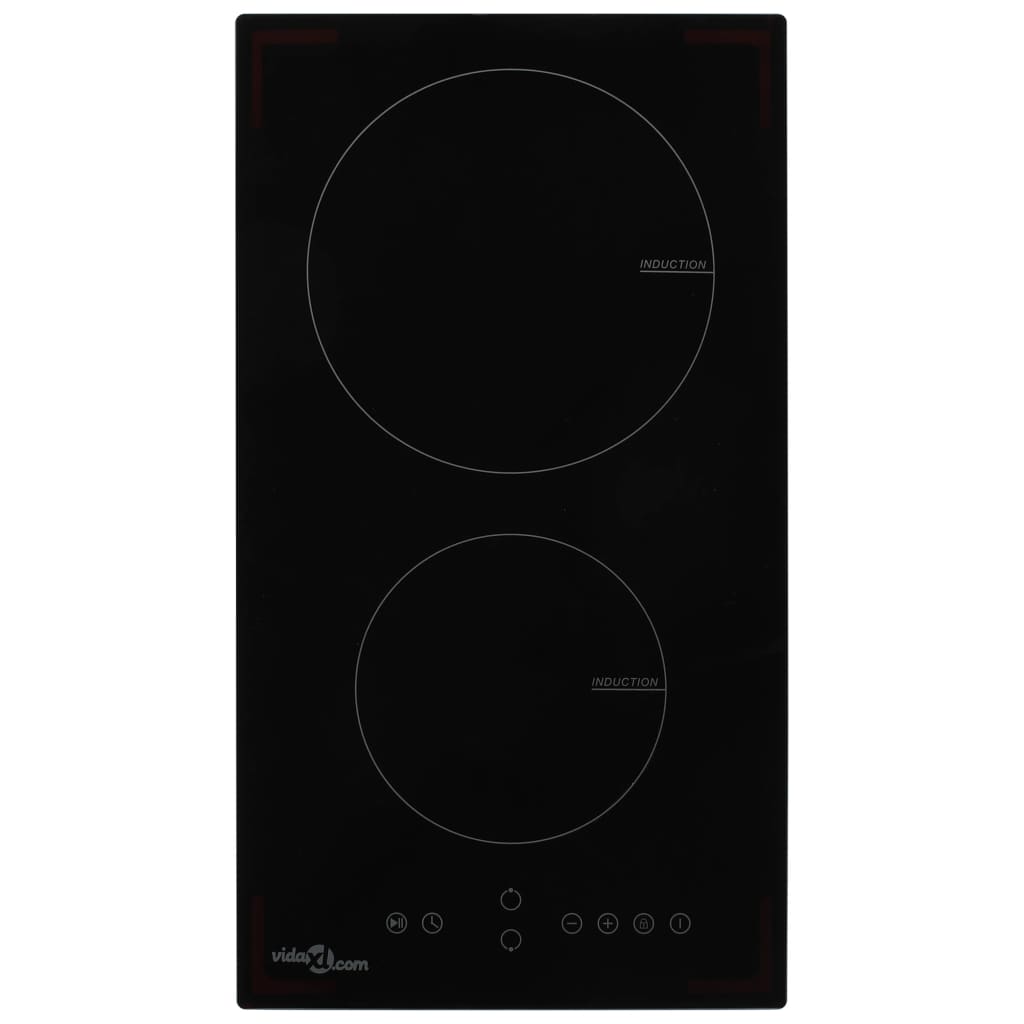 Induction Hob with 2 Burners Touch Control Glass 3500 W - R and M Furniture