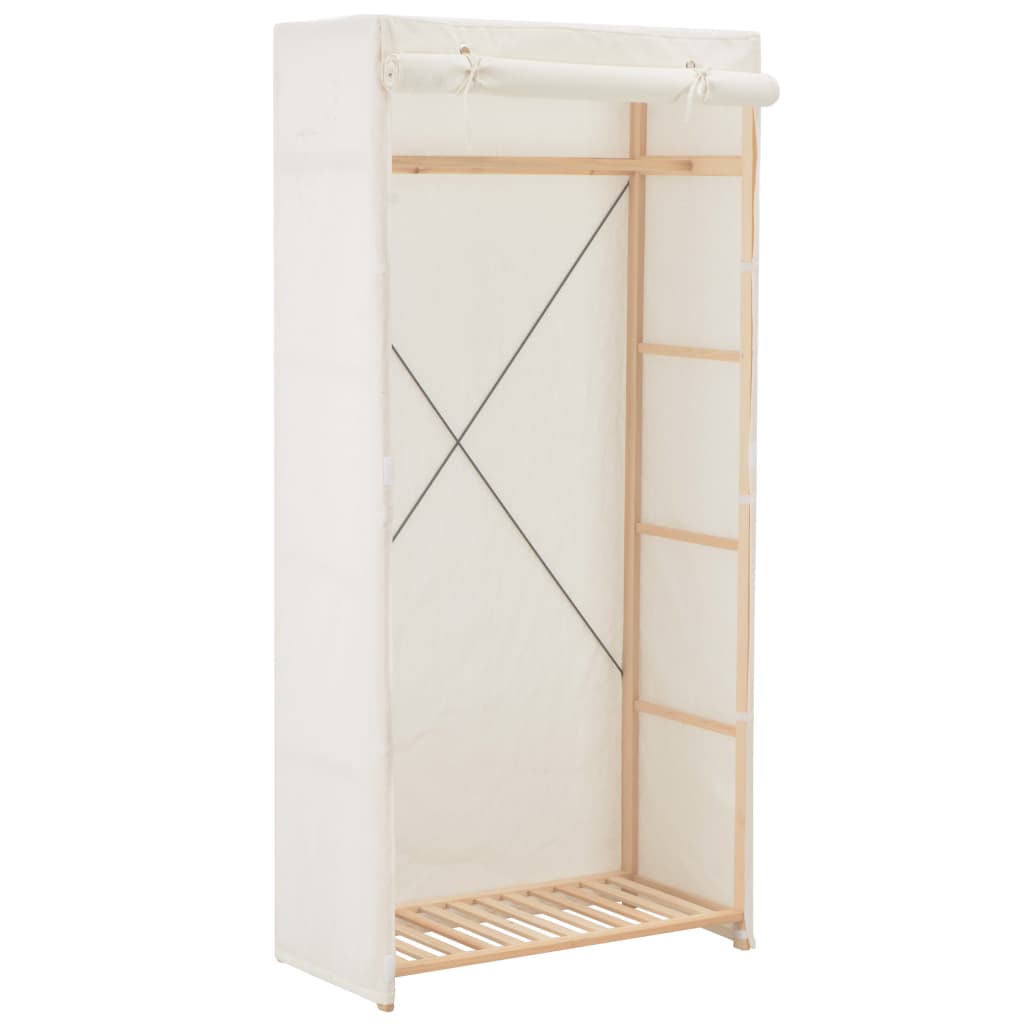 Wardrobe White 79x40x170cm Fabric - Celys - Tyrell & Tyrell