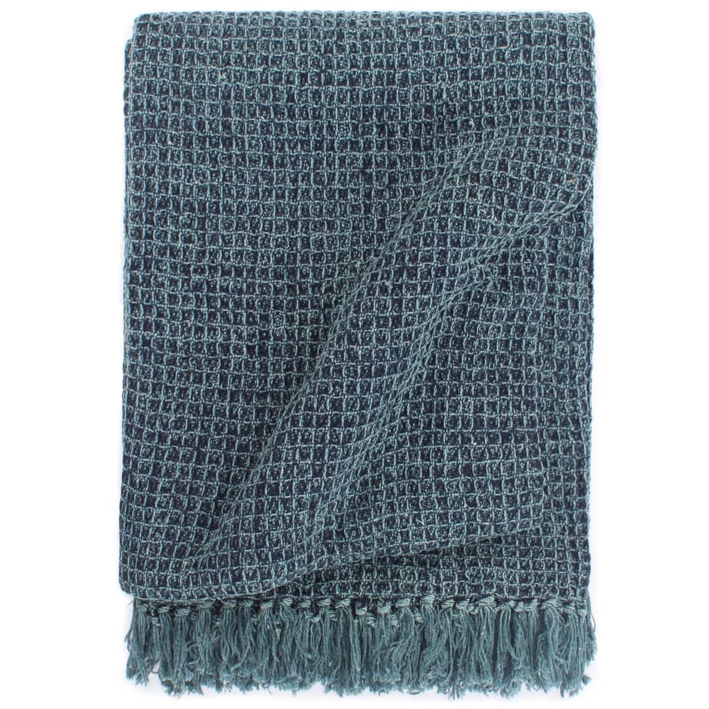 Throw Cotton 125x150 cm Indigo Blue - R and M Furniture