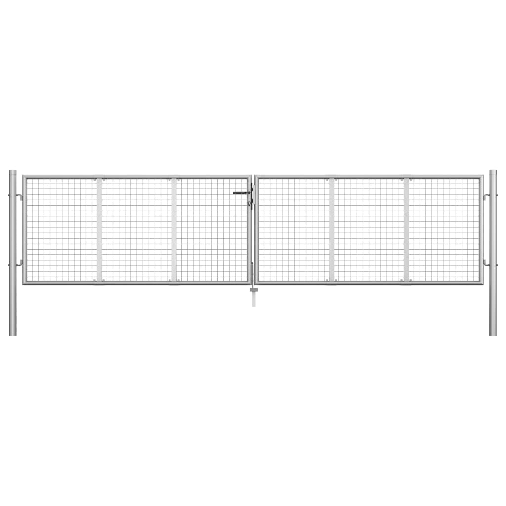 Garden Gate Galvanised Steel 415x125 cm Silver - Millennium Furniture