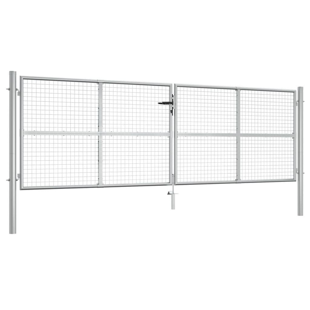 Garden Gate Galvanised Steel 415x175 cm Silver - Millennium Furniture