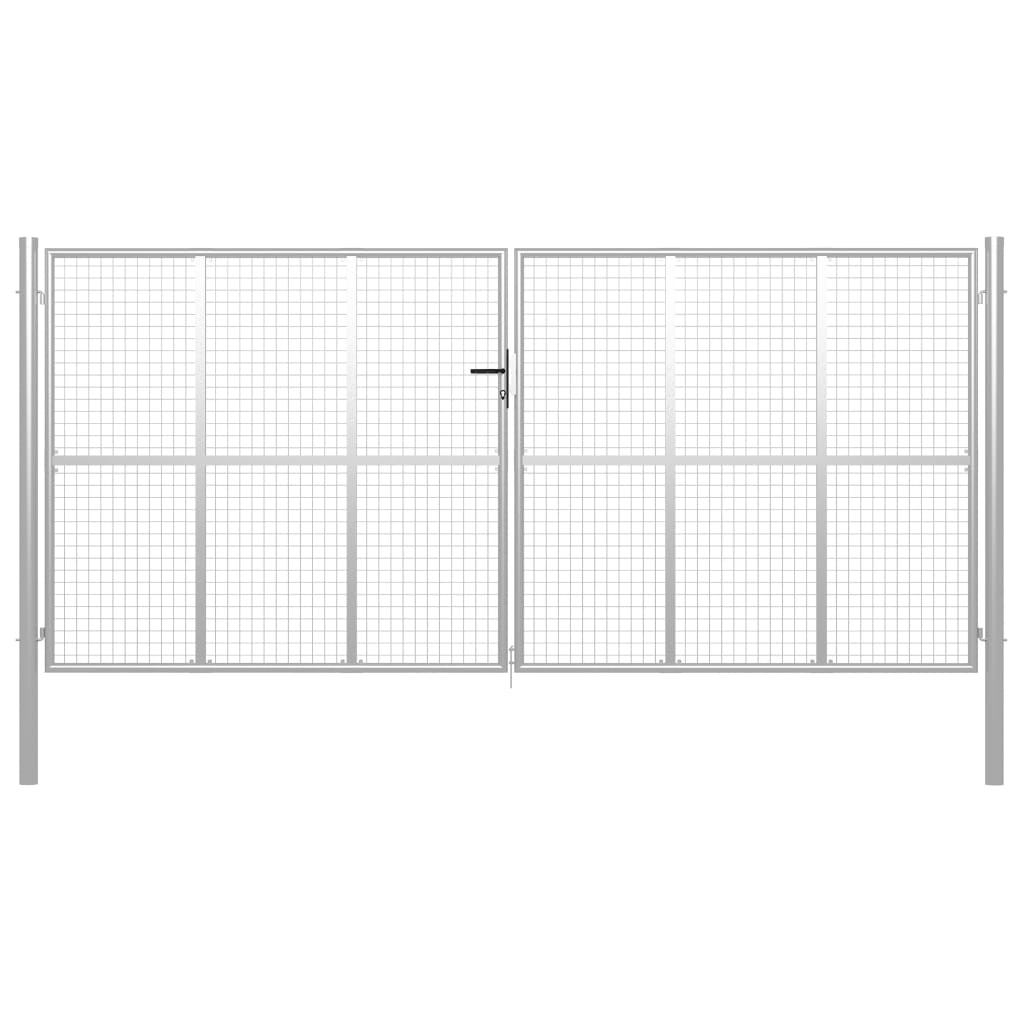 Garden Gate Galvanised Steel 415x225 cm Silver - Millennium Furniture