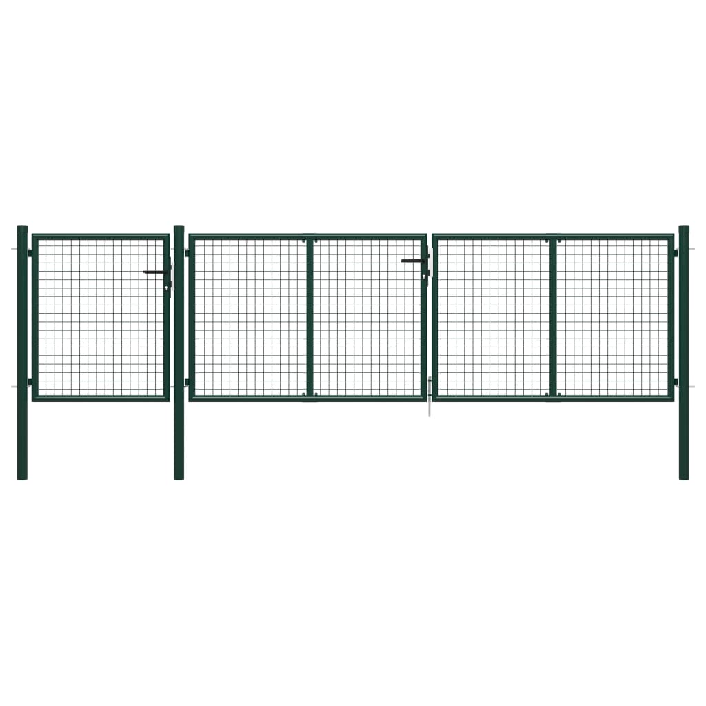 Garden Gate Steel 400x100 cm Green - Merkel Designers