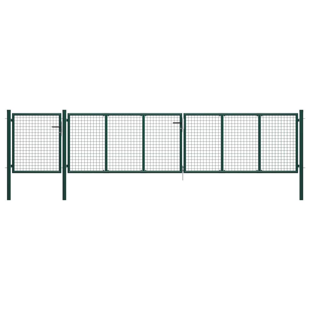 Garden Gate Steel 500x100 cm Green - Design Hut