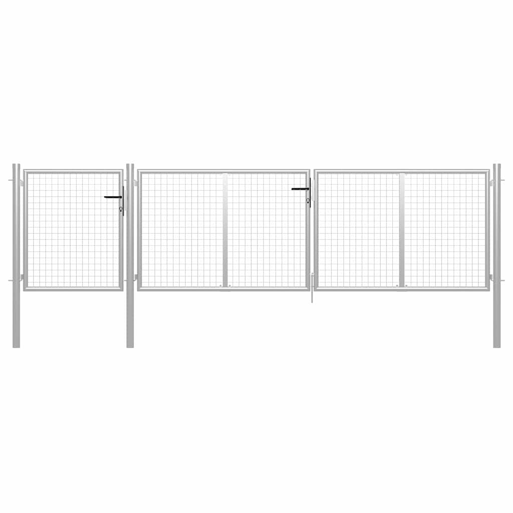 Garden Gate Steel 400x100 cm Silver - Casper Homes