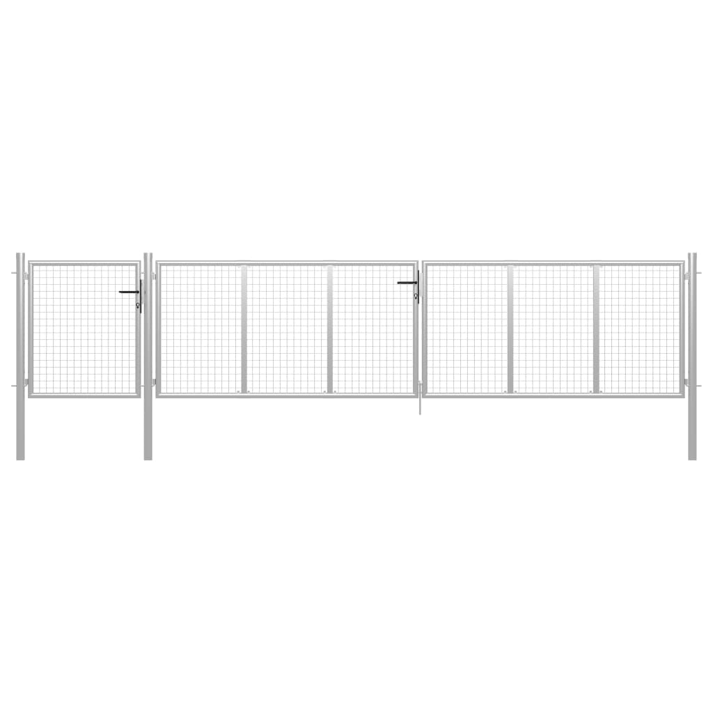 Garden Gate Steel 500x75 cm Silver - Tyrell & Tyrell