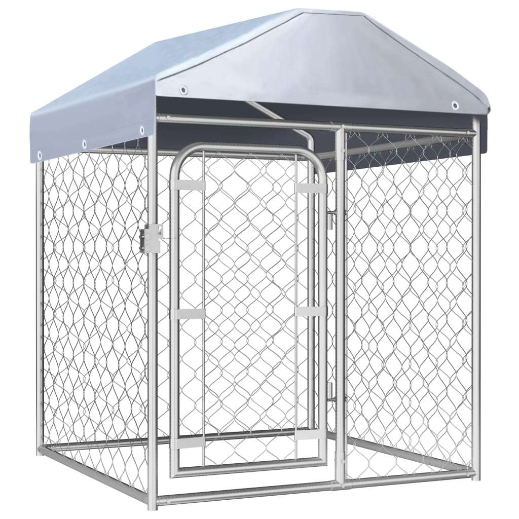 Outdoor Dog Kennel with Roof 100x100x125 cm - Design Hut