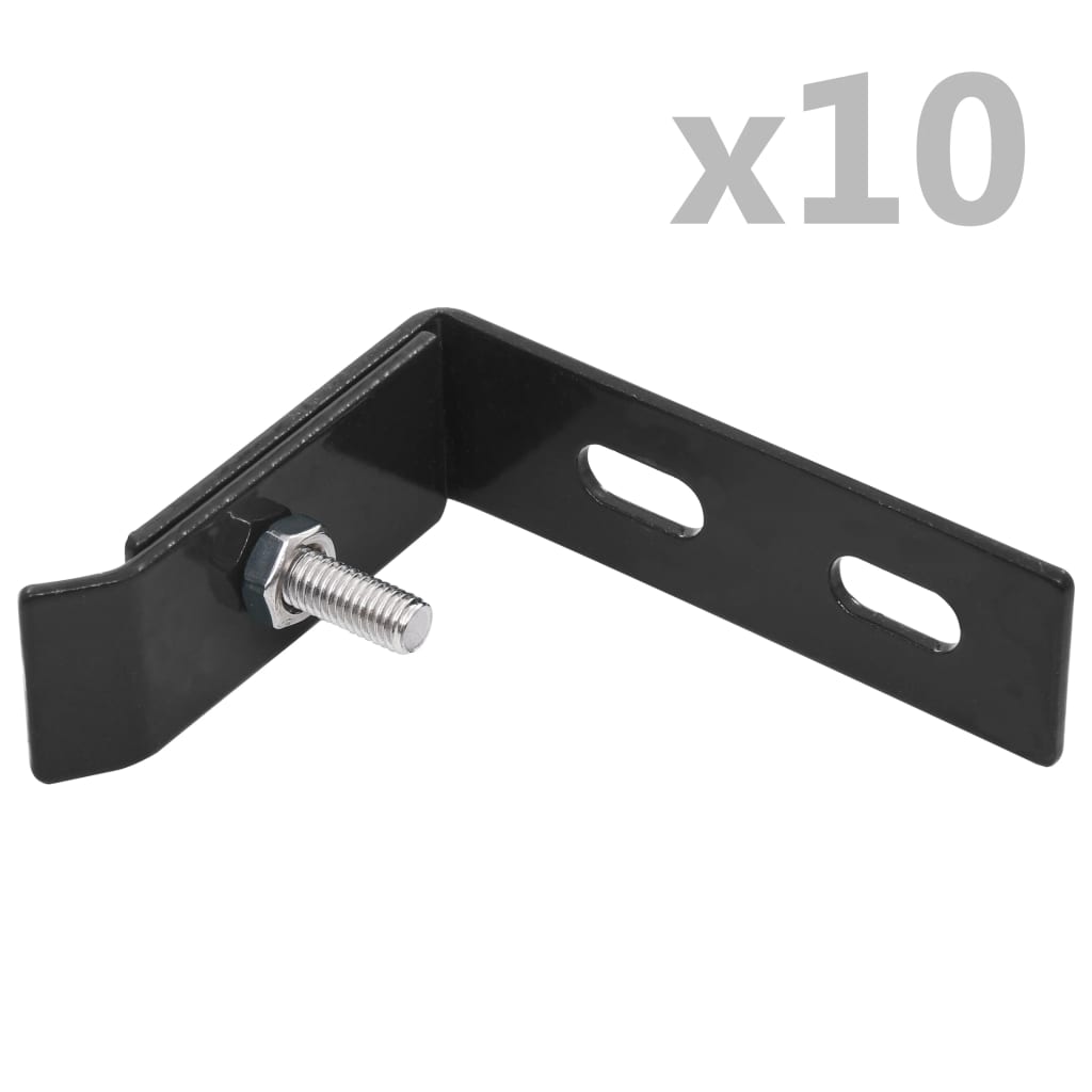 Wall Corner Connector 10 Sets Anthracite - R and M Furniture