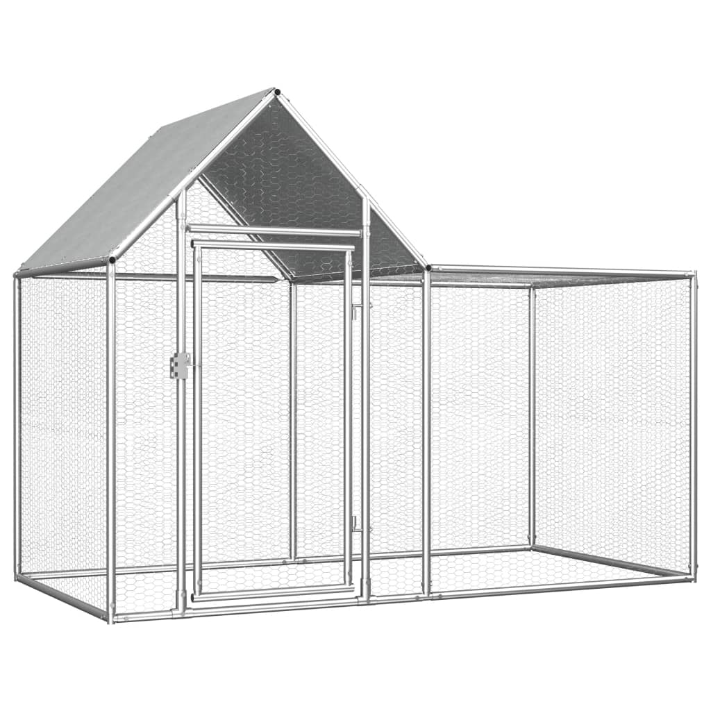 Chicken Coop 2x1x1.5 m Galvanised Steel - Tyrell & Tyrell