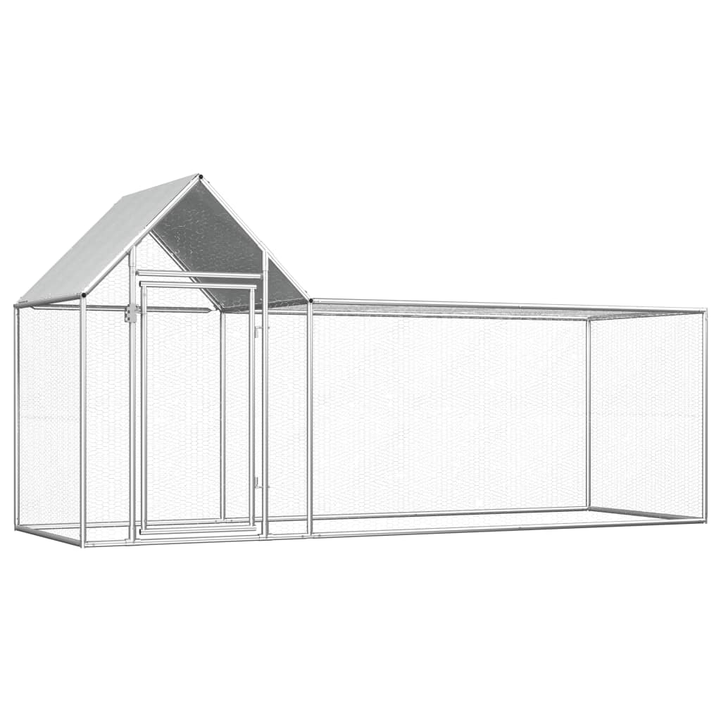 Chicken Coop 3x1x1.5 m Galvanised Steel - Discount Dealers
